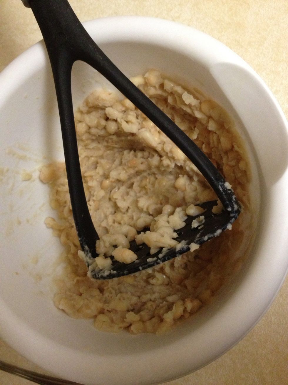 Put them in a bowl & mash them.