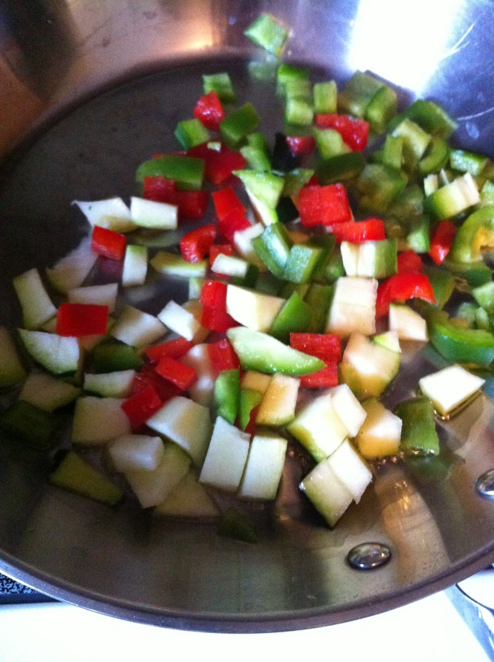 Put them in second pan to cook