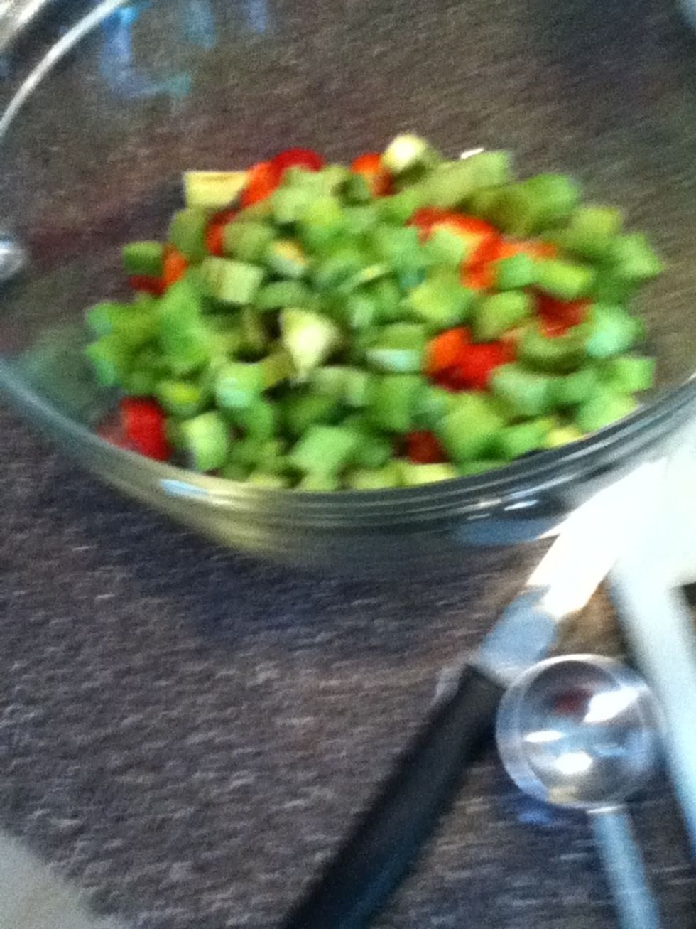 Put them in the bowl with the white sugar and flour (bowl 1)