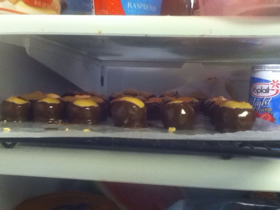 Put them in the fridge for awhile.