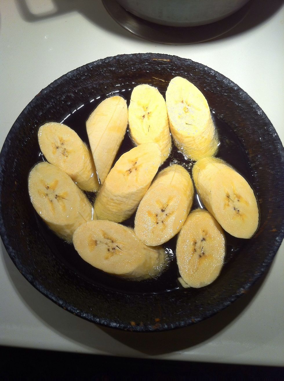 Put them in the frying pan with your oil hot