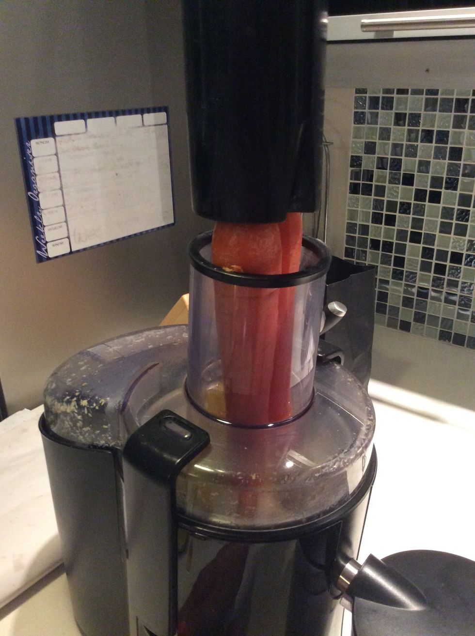 Put them in the juicer.