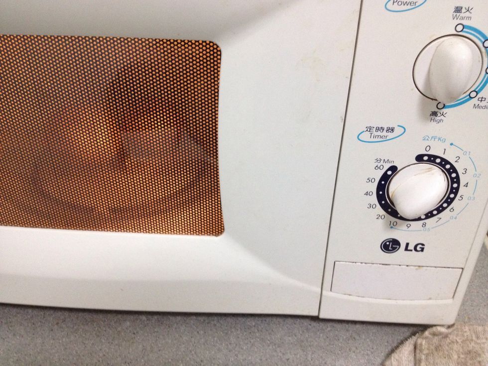 Put them in the microwave for about 2 minutes ( one more minute if you picked bigger potatoes).