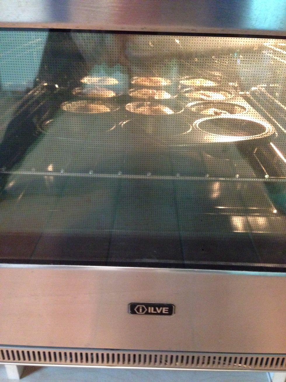 Put them in the oven for 15 minutes.