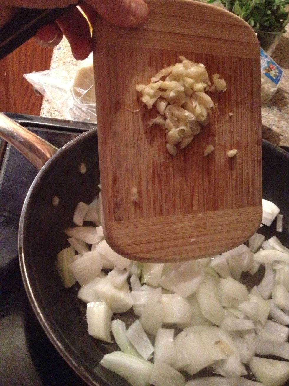 Put them in with the onion...