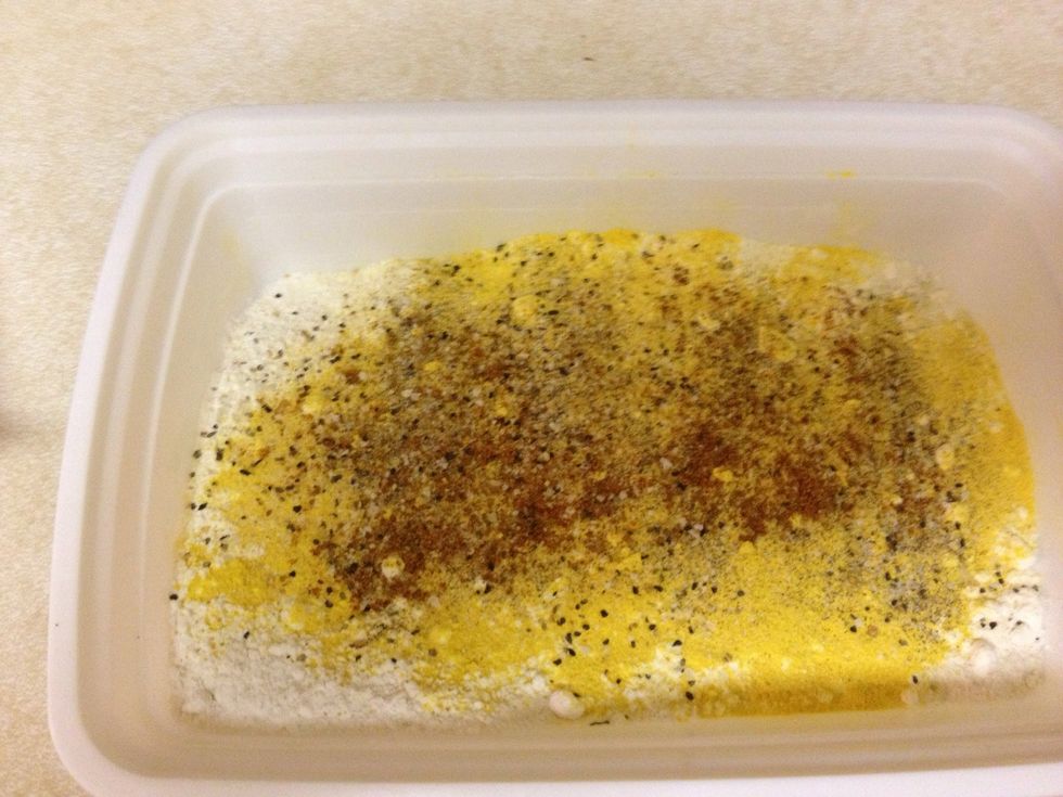 Put them in your flour.