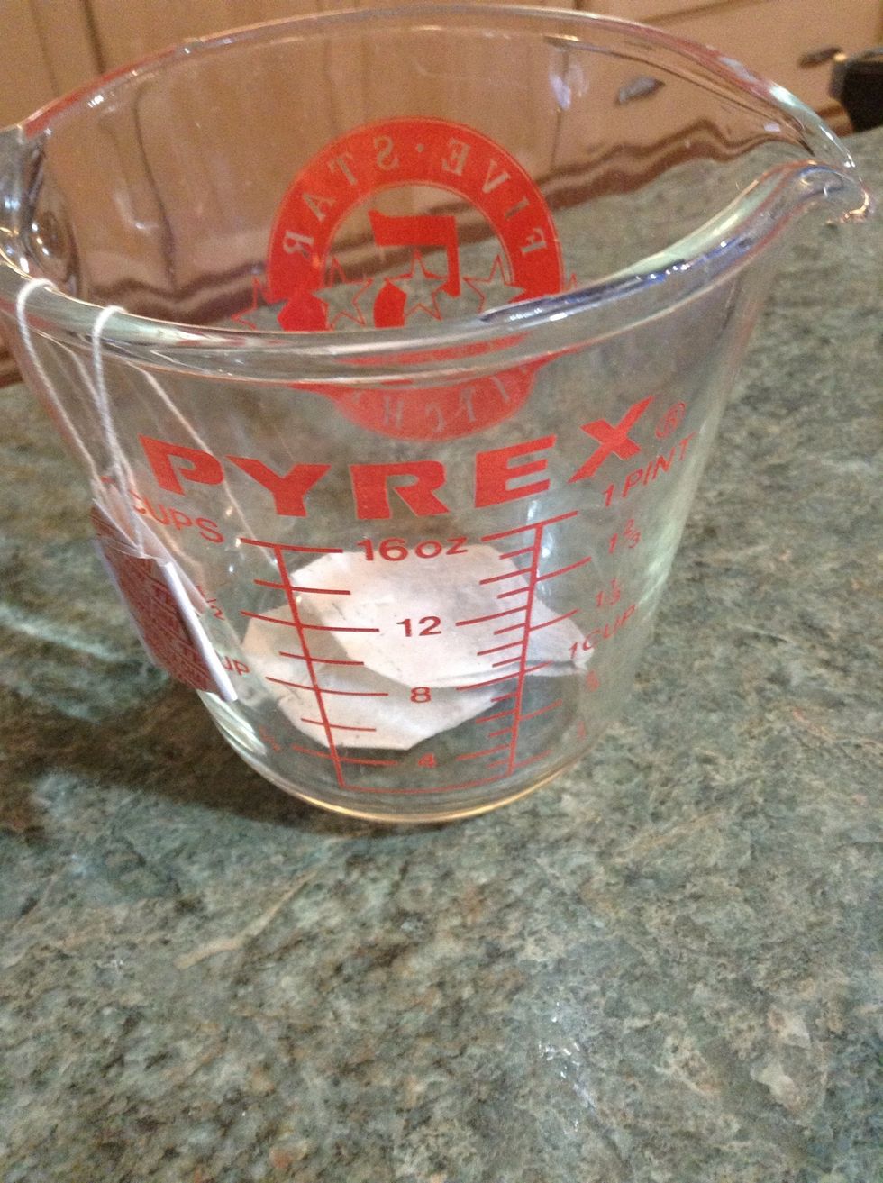 Put them in your pitcher and add hot Water for one tray it took a cup and a half\u2668