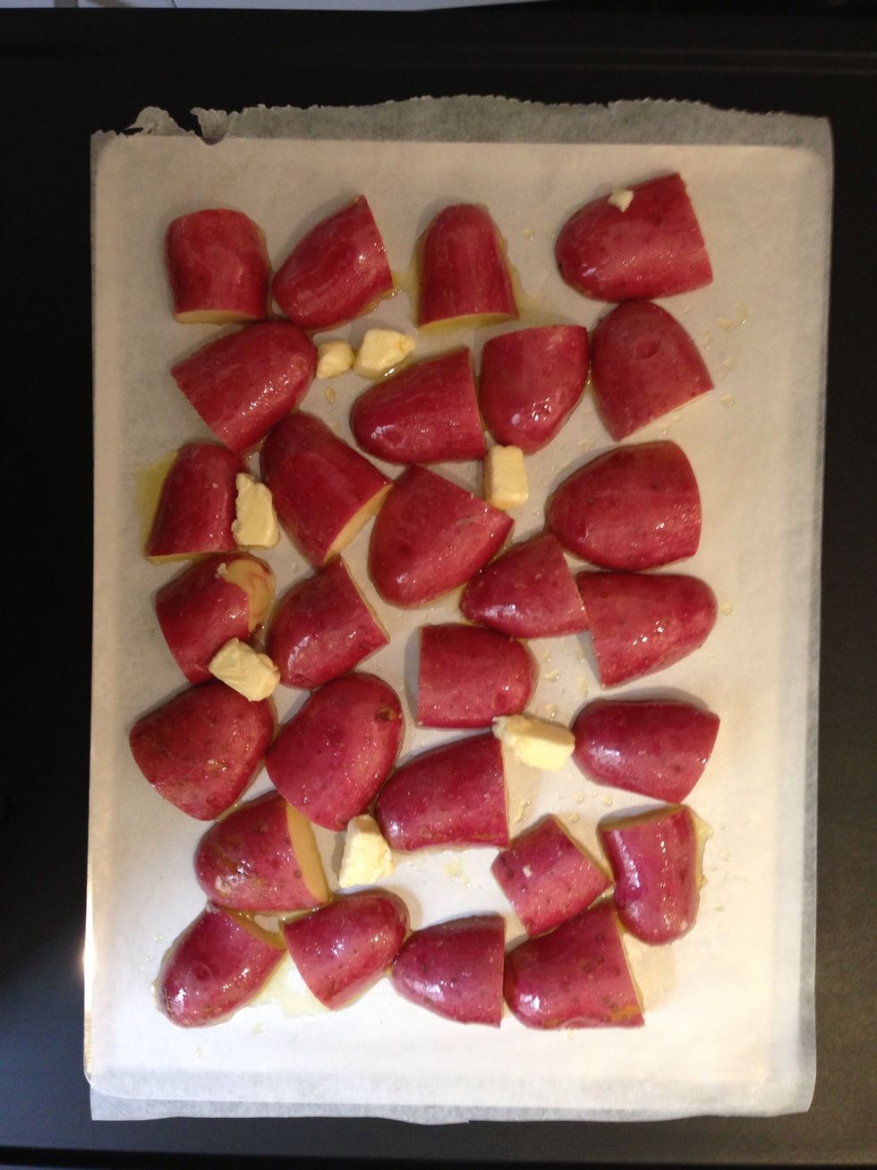 Put them on a tray  lined with cooking paper