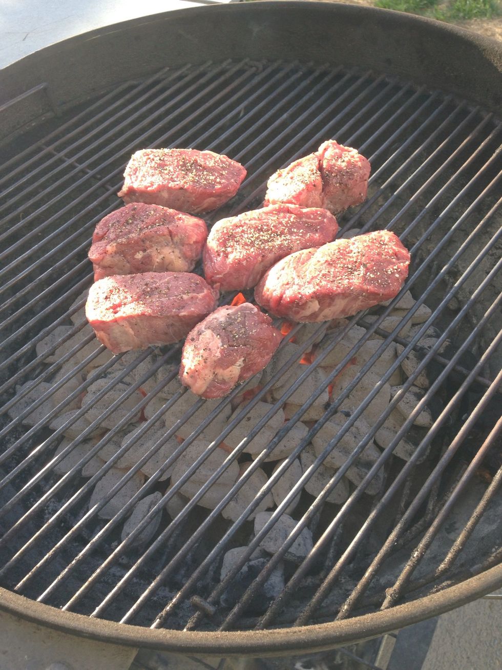 Put them on the grill or whatever your cooking method is. These guys went 3-4 minutes each side and came out medium