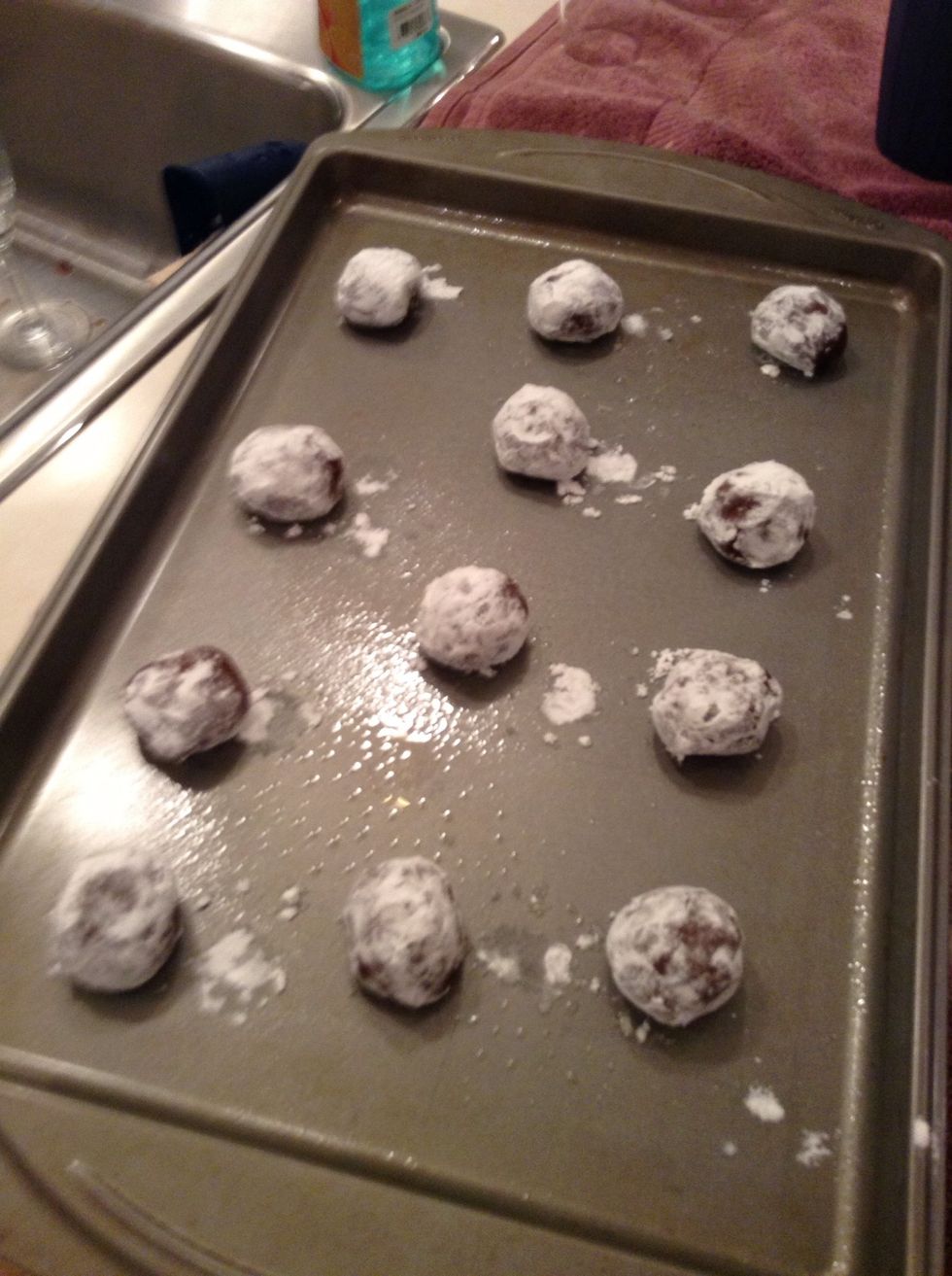 Put them on the trey about two inches apart