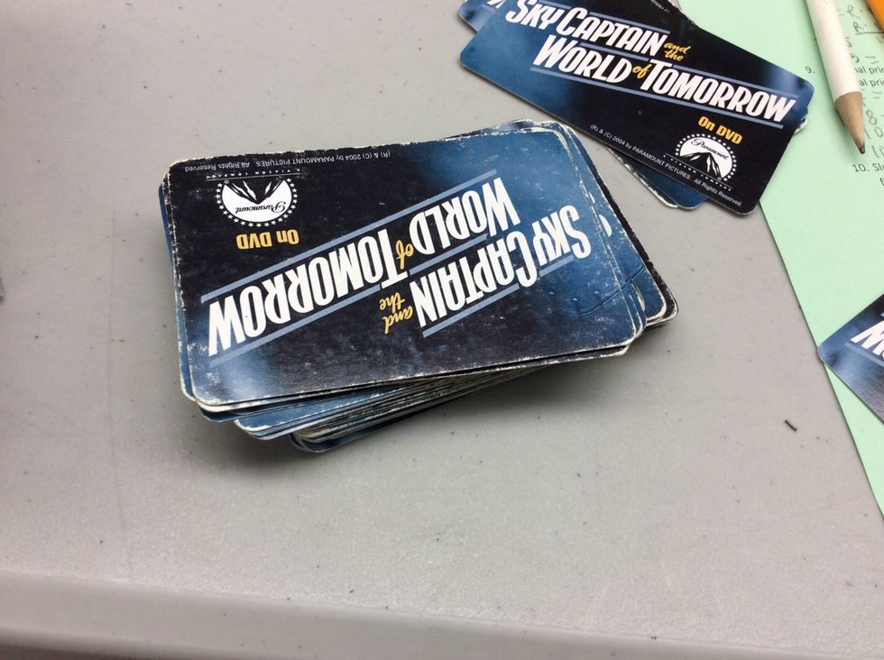 Put them on top of the stack.