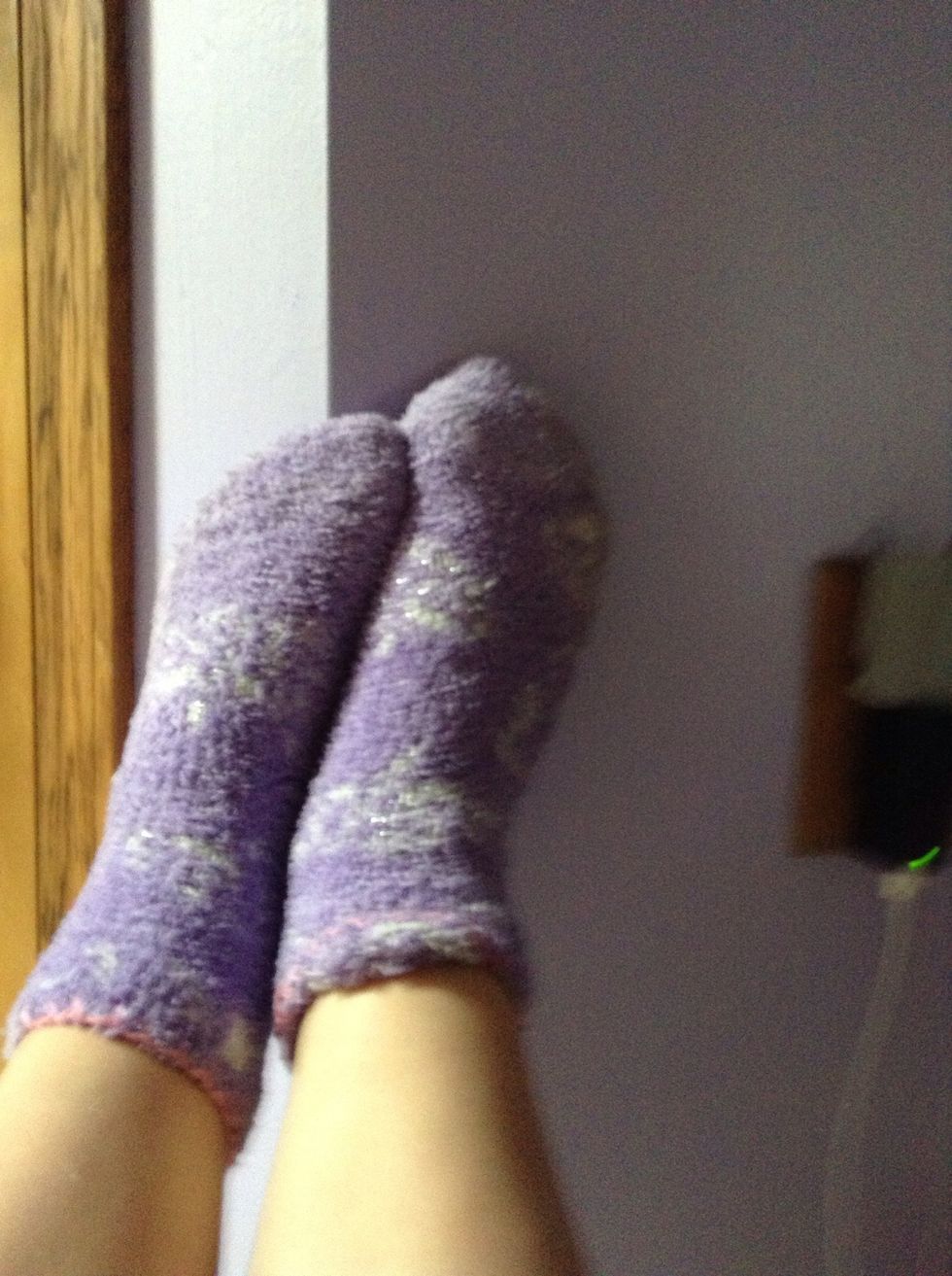 Put them on your feet.