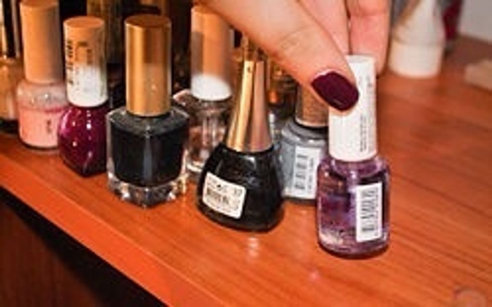 Put things away as you move around the room. Put things you have picked up along the way into their right place, and place things into small piles, one for each room where they belong.