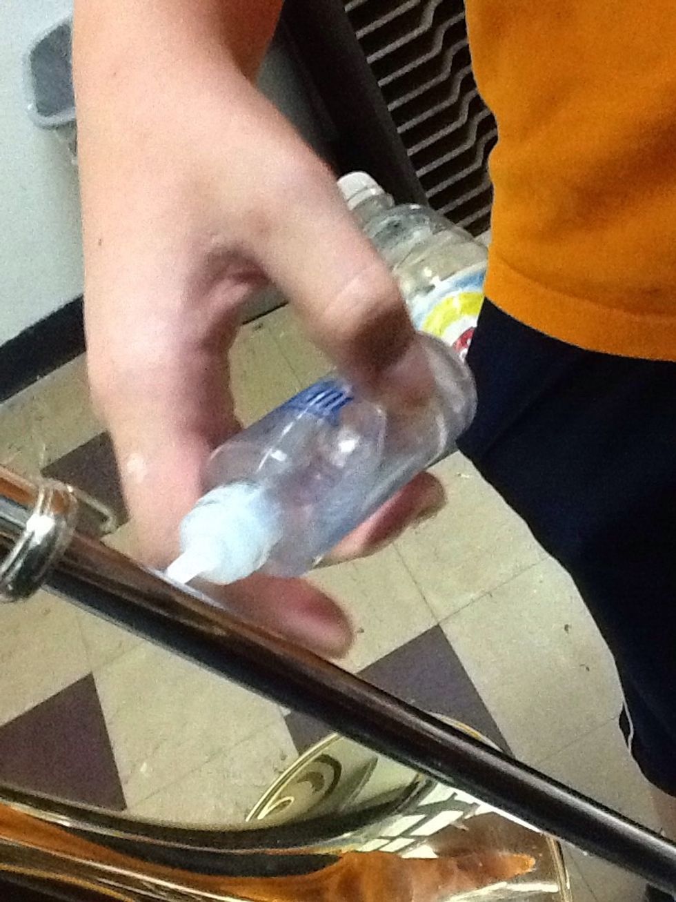 Put three drops on each pipe, or 'arm' of the inner tube.