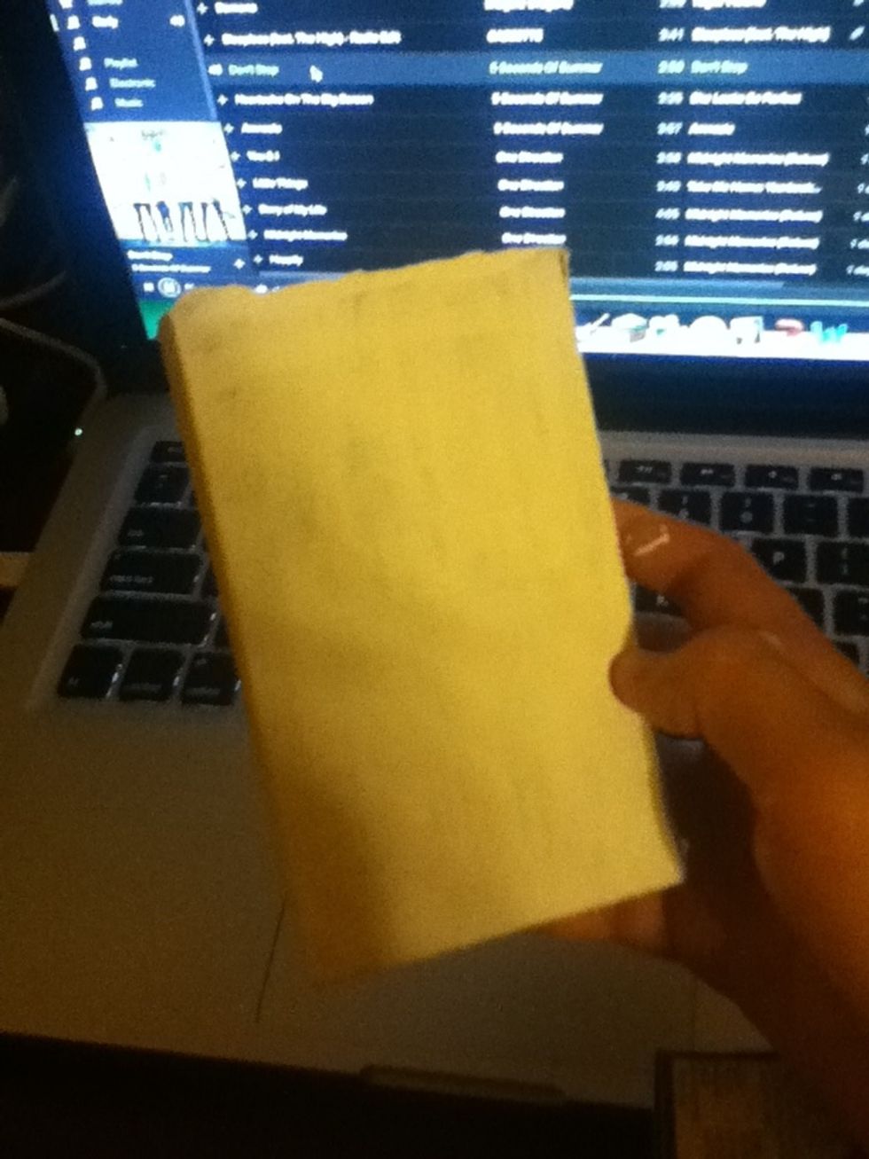 Put two coats of white acrylic paint ( or whatever color you want)