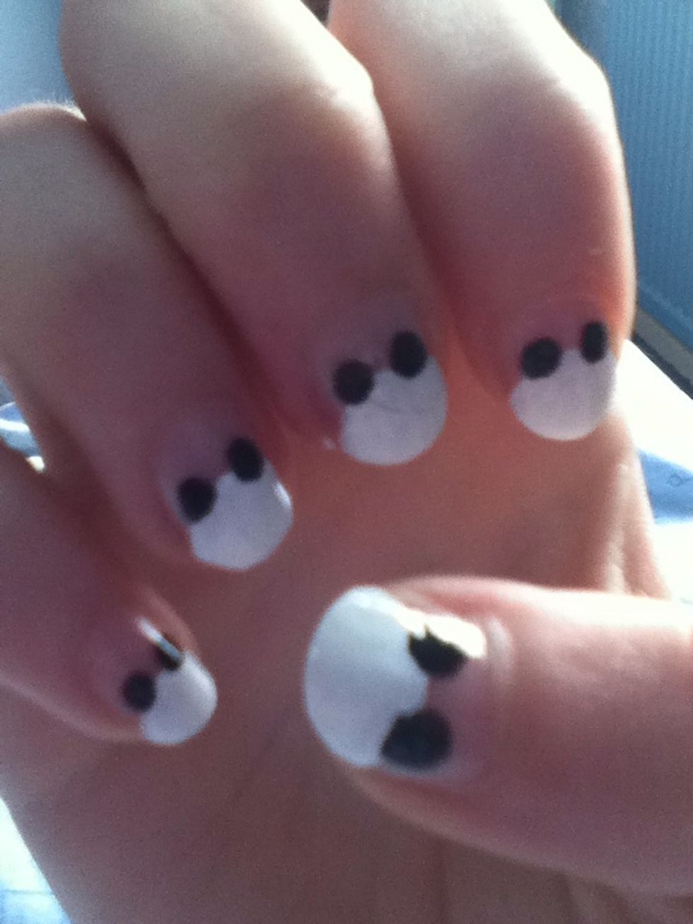 Put two large circles in the corners for the ears.