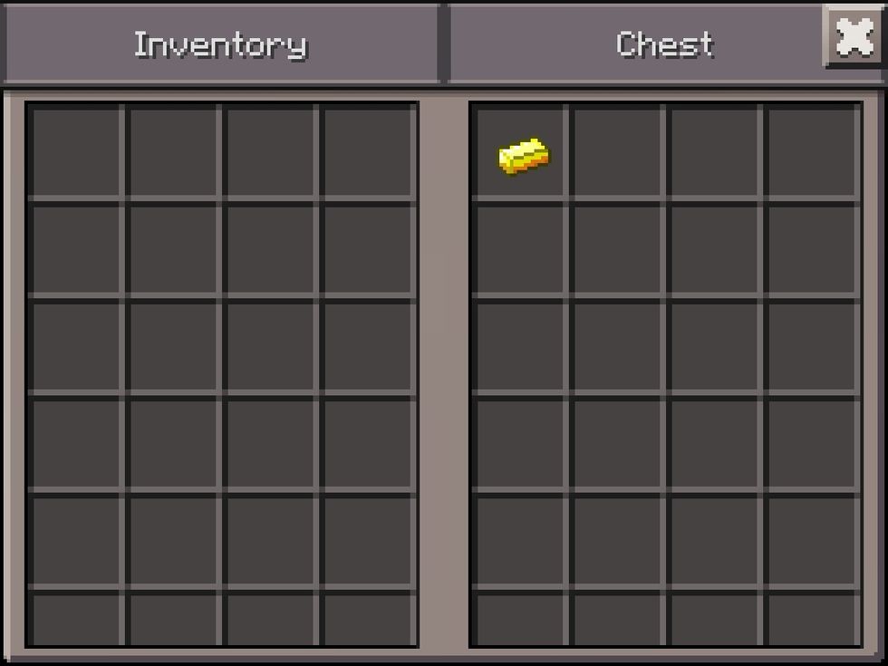 Put ur item in ur chest