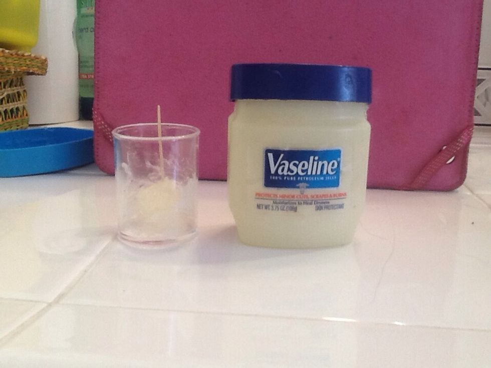 Put vaseline into container