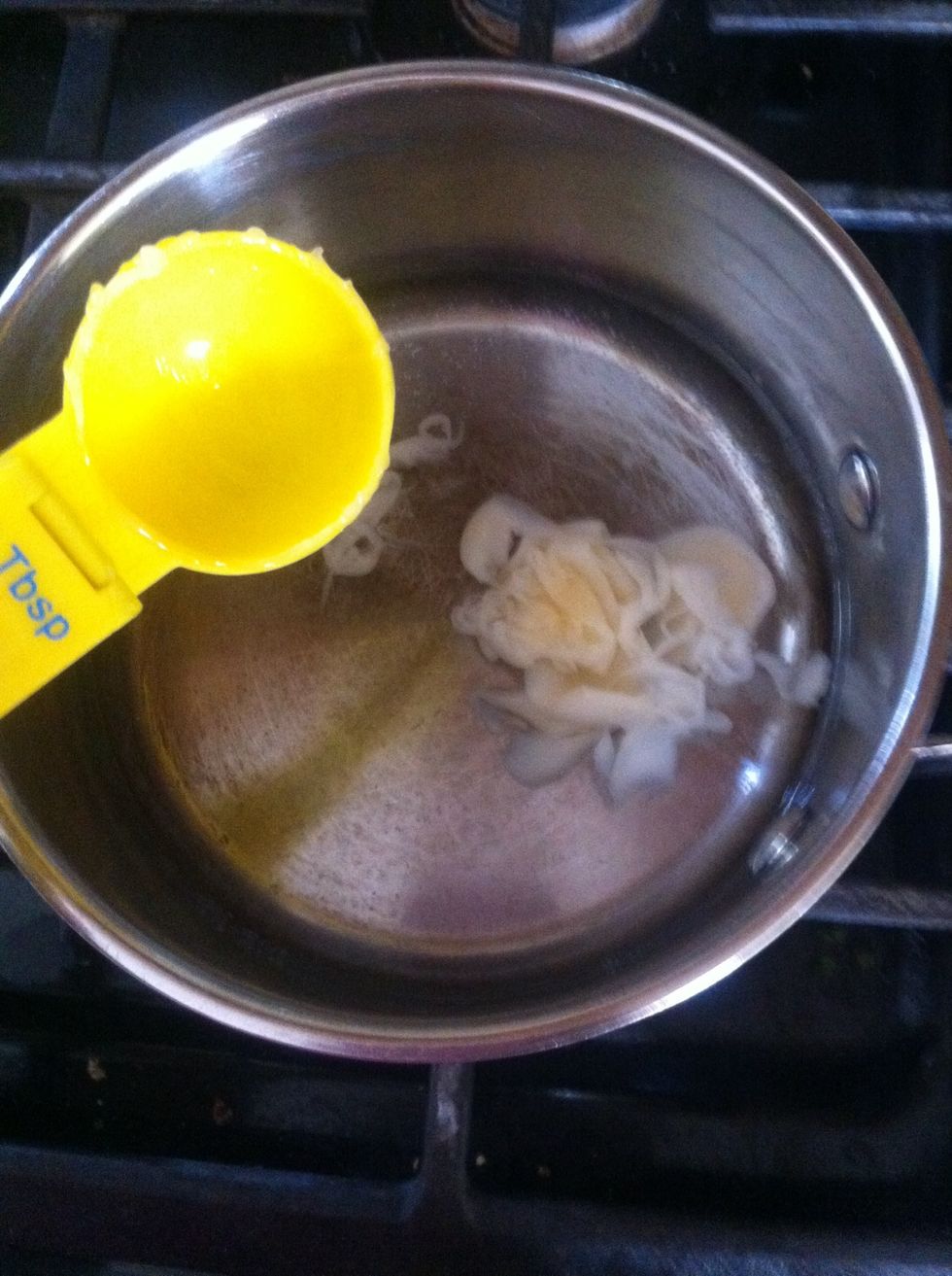 Put water in pot on stove on high, add one tbs of conditioner/coconut oil for each one cup of water.