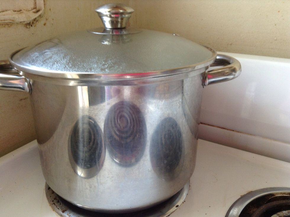 Put water on so that it will be at a rolling boil by the time we're ready for it