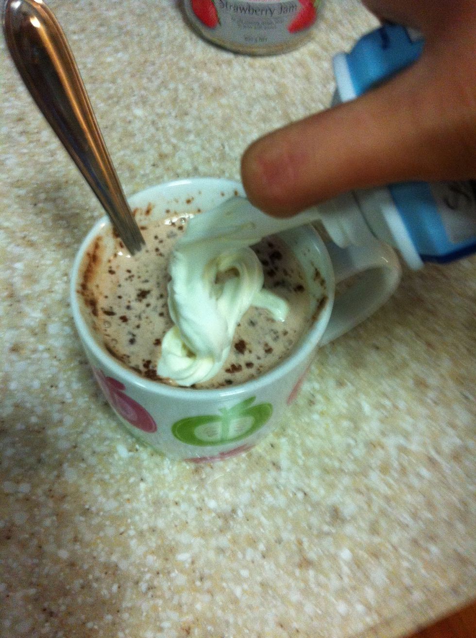 Put whipped cream on top