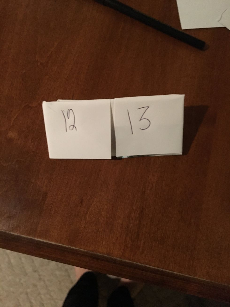 Put words or numbers on the outside