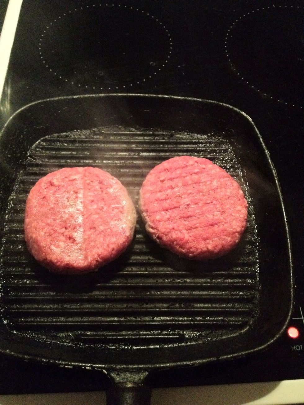 Put you beef patties on your grill