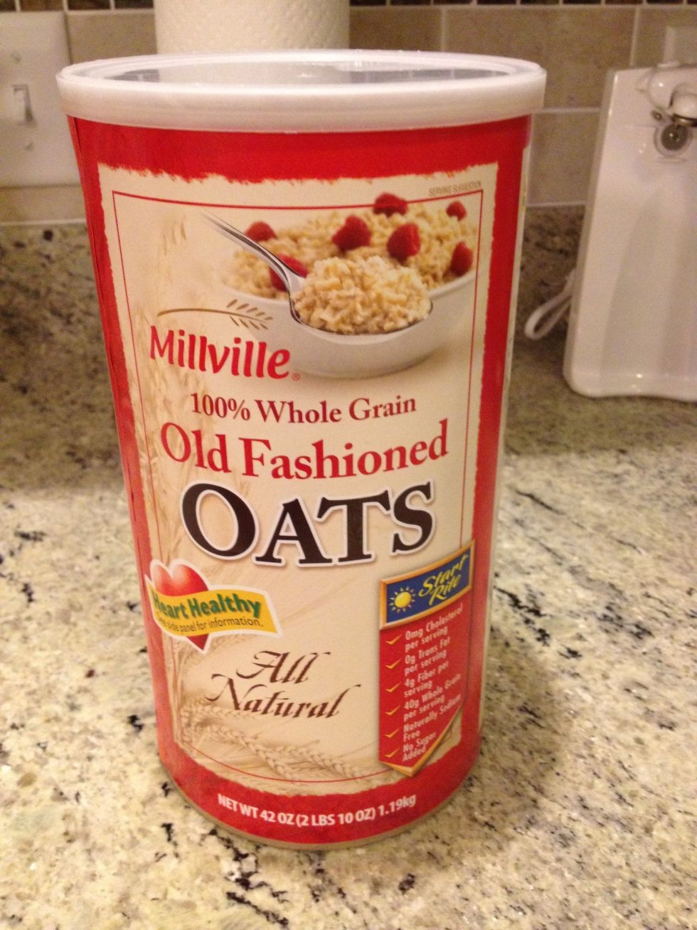 put your 1/2 cup of oats into a bowl and cook using the directions on the side of the container