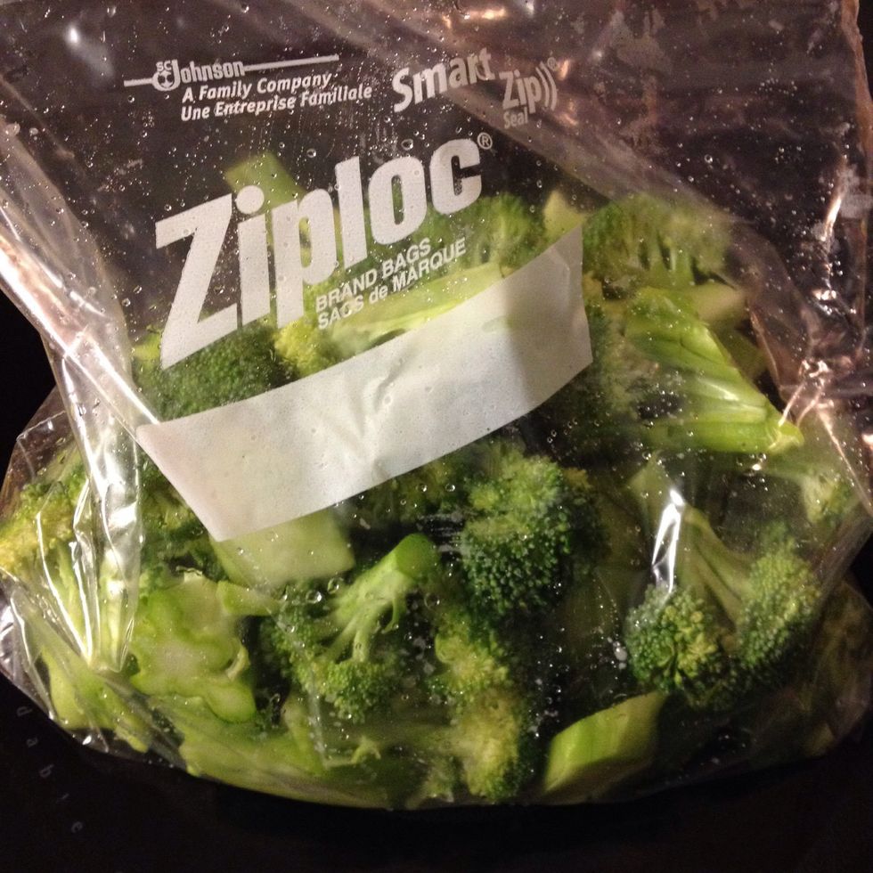 Put your broccoli in a plastic bag