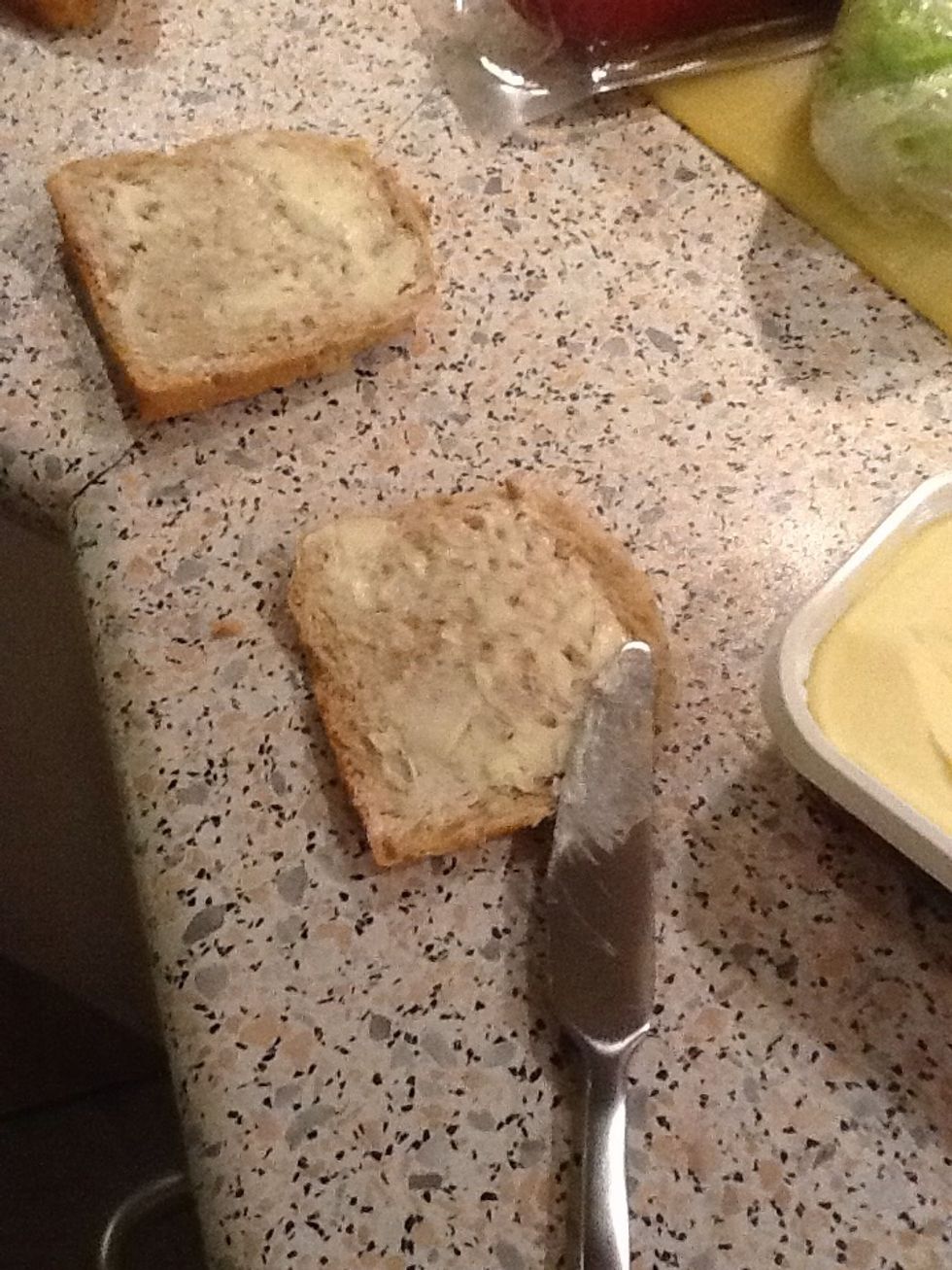 Put your butter \u00f3n your bread! :)