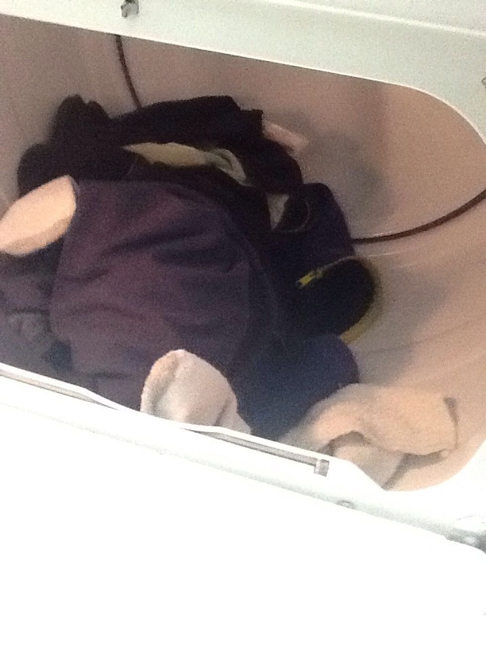 Put your clothes in the dryer.