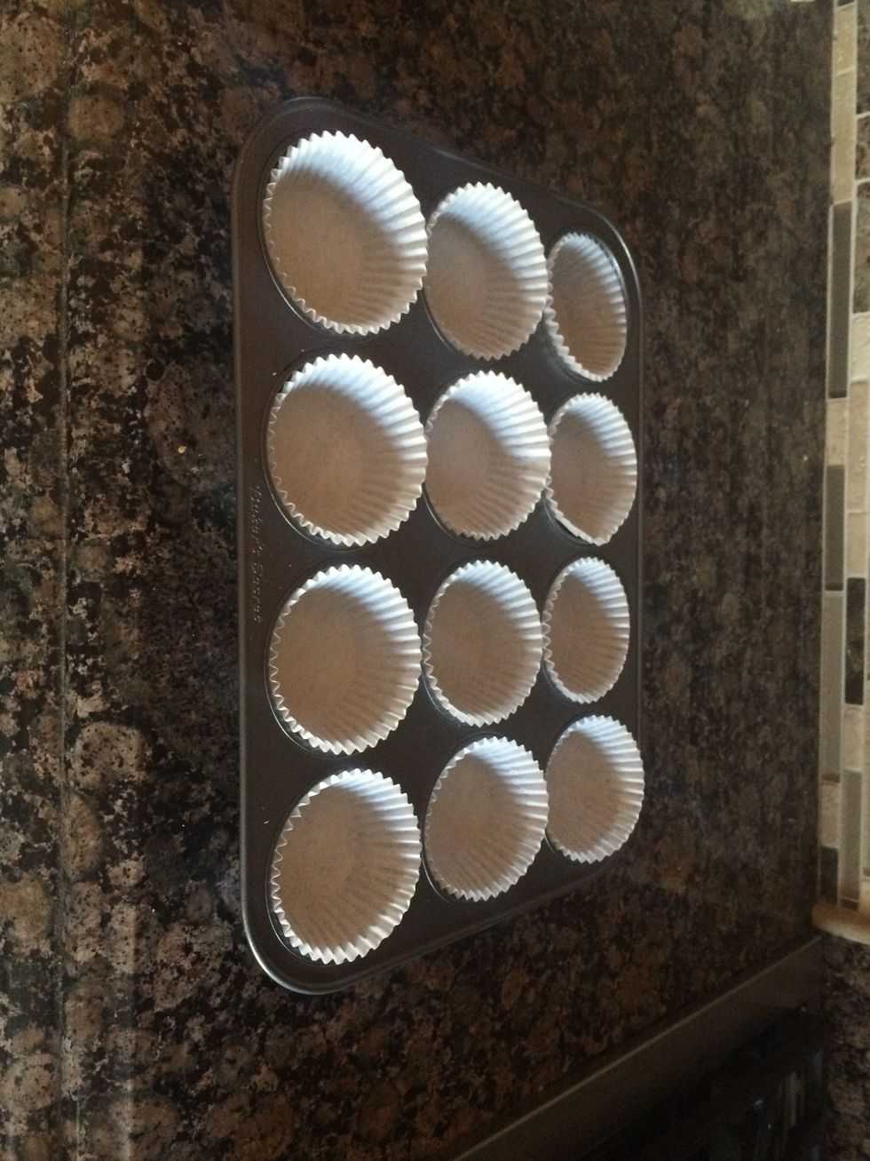 Put your cupcake liners in your pan