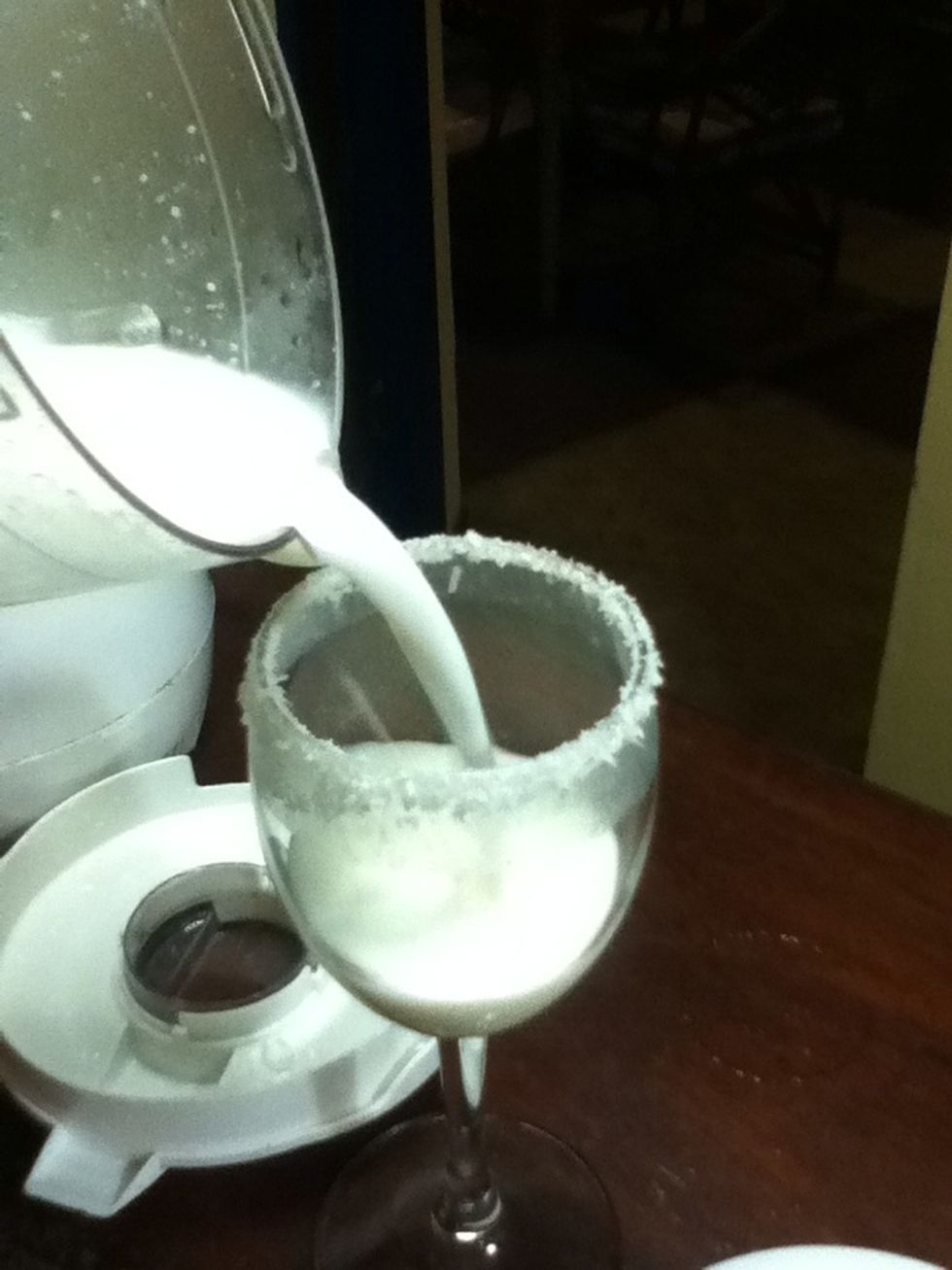 Put your drink in the glass...