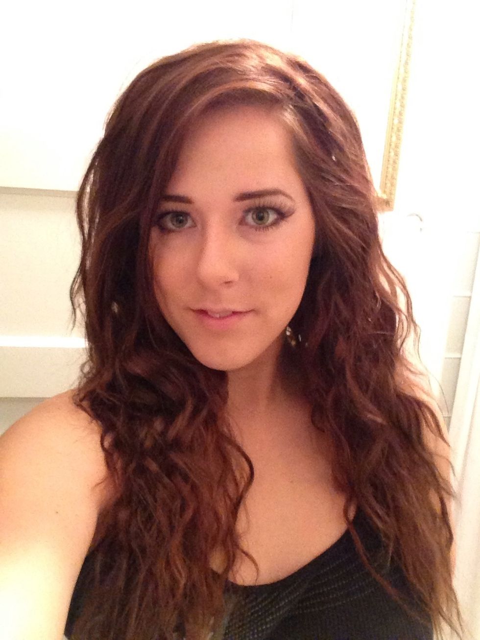 Put your first layer down on top of the poof and set with hairspray