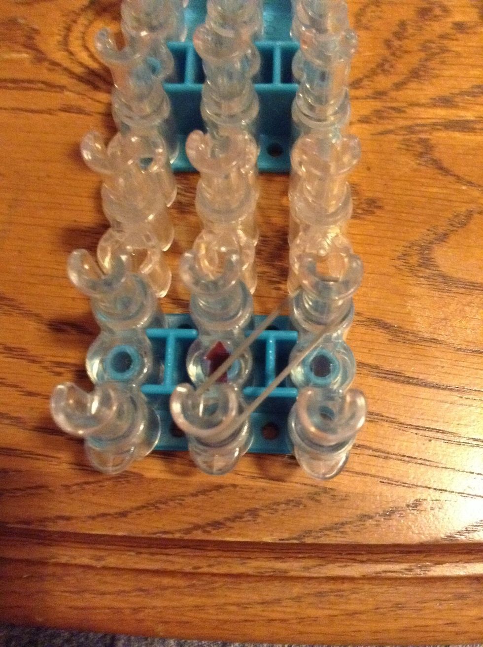 Put your gray rubber band up to the right (sorry if you can't see rubber band it's gray)