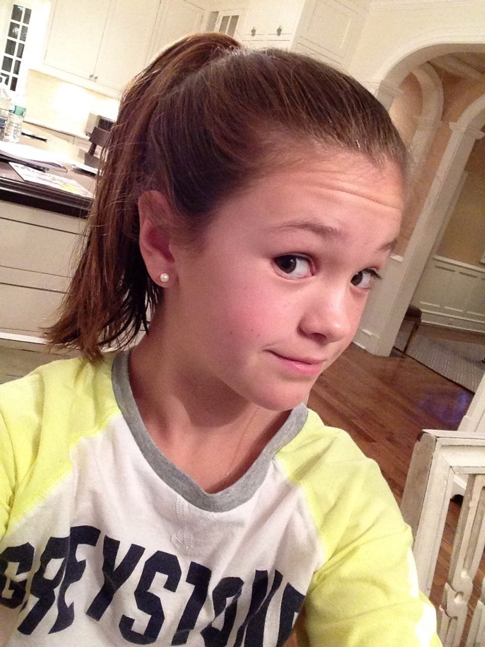 Put your hair in a high pony tail