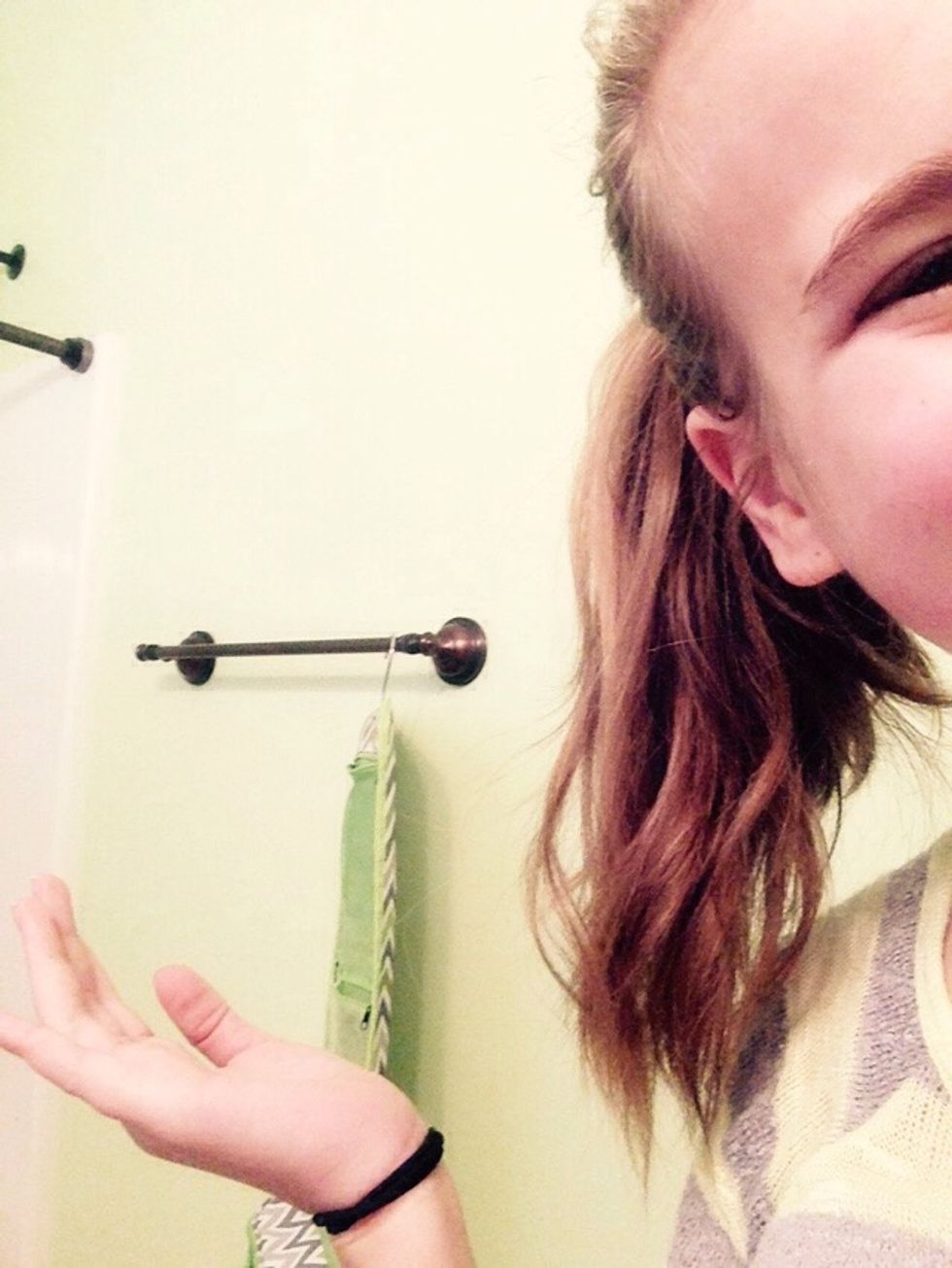 Put your hair in a pony tail
