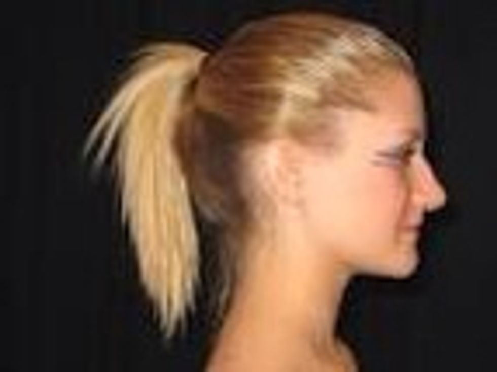Put your hair into a ponytail