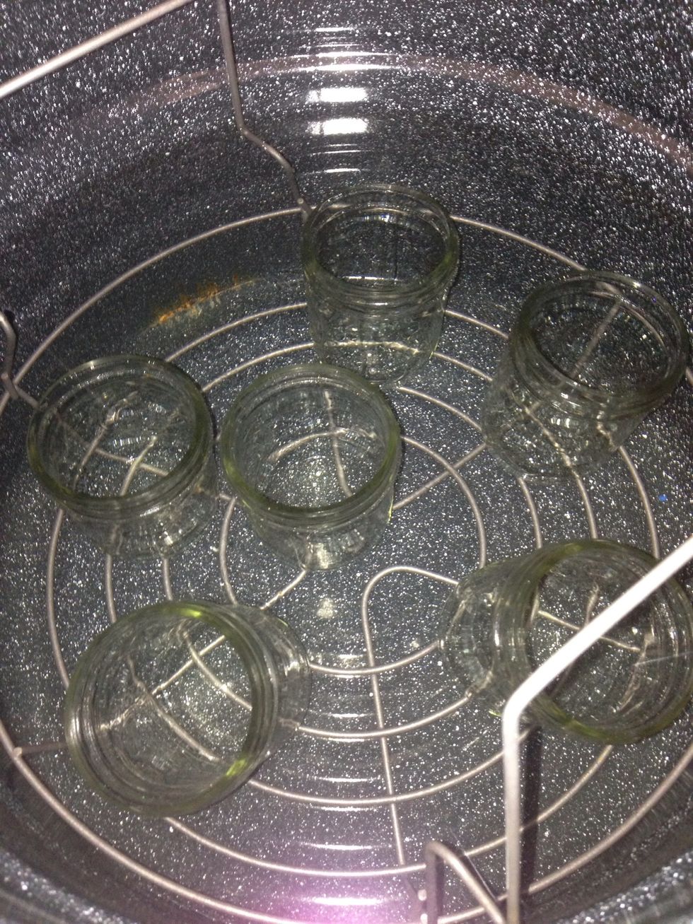 Put your jars in water and bring to a boil for about 10 minutes.