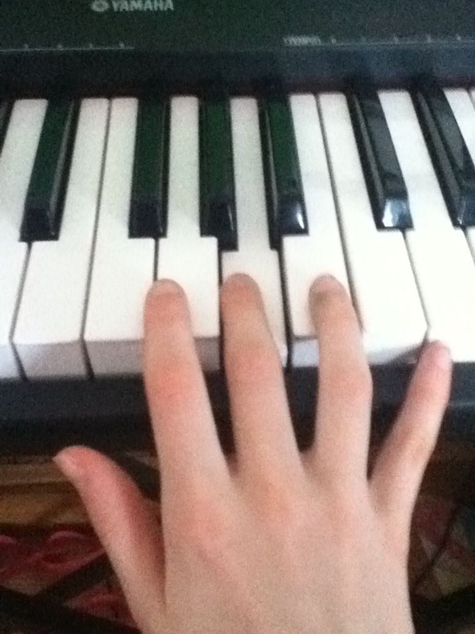 Put your middle finger on A