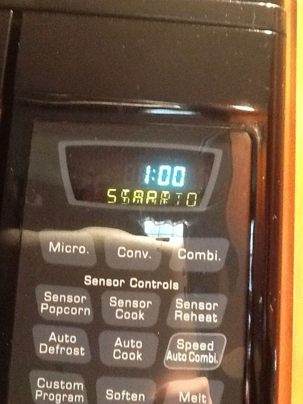 Put your mixture into the microwave for 1 minute