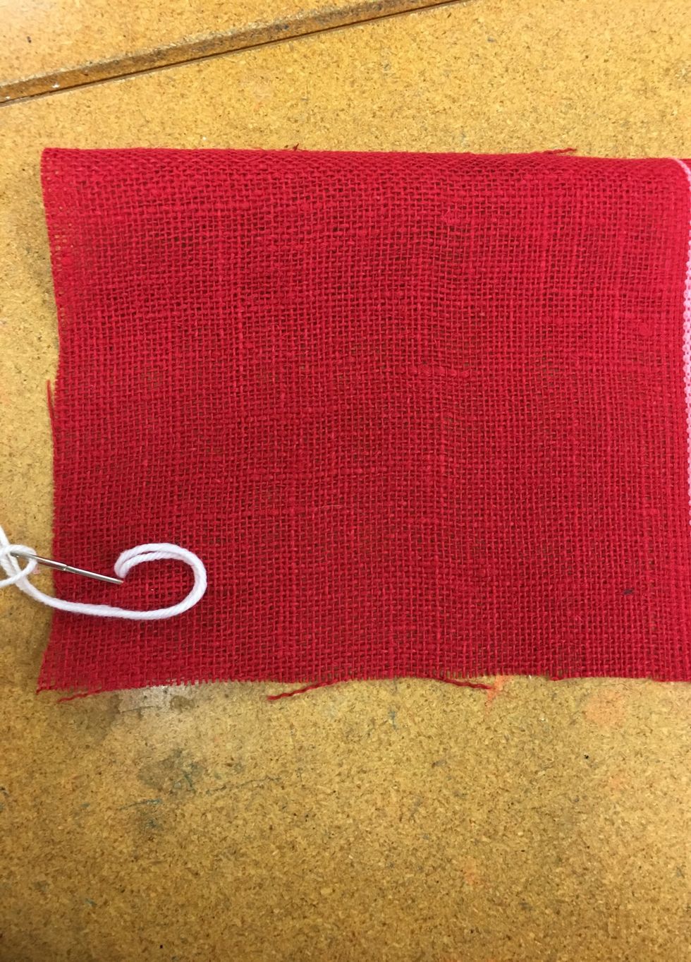 Put your needle down where you came up....