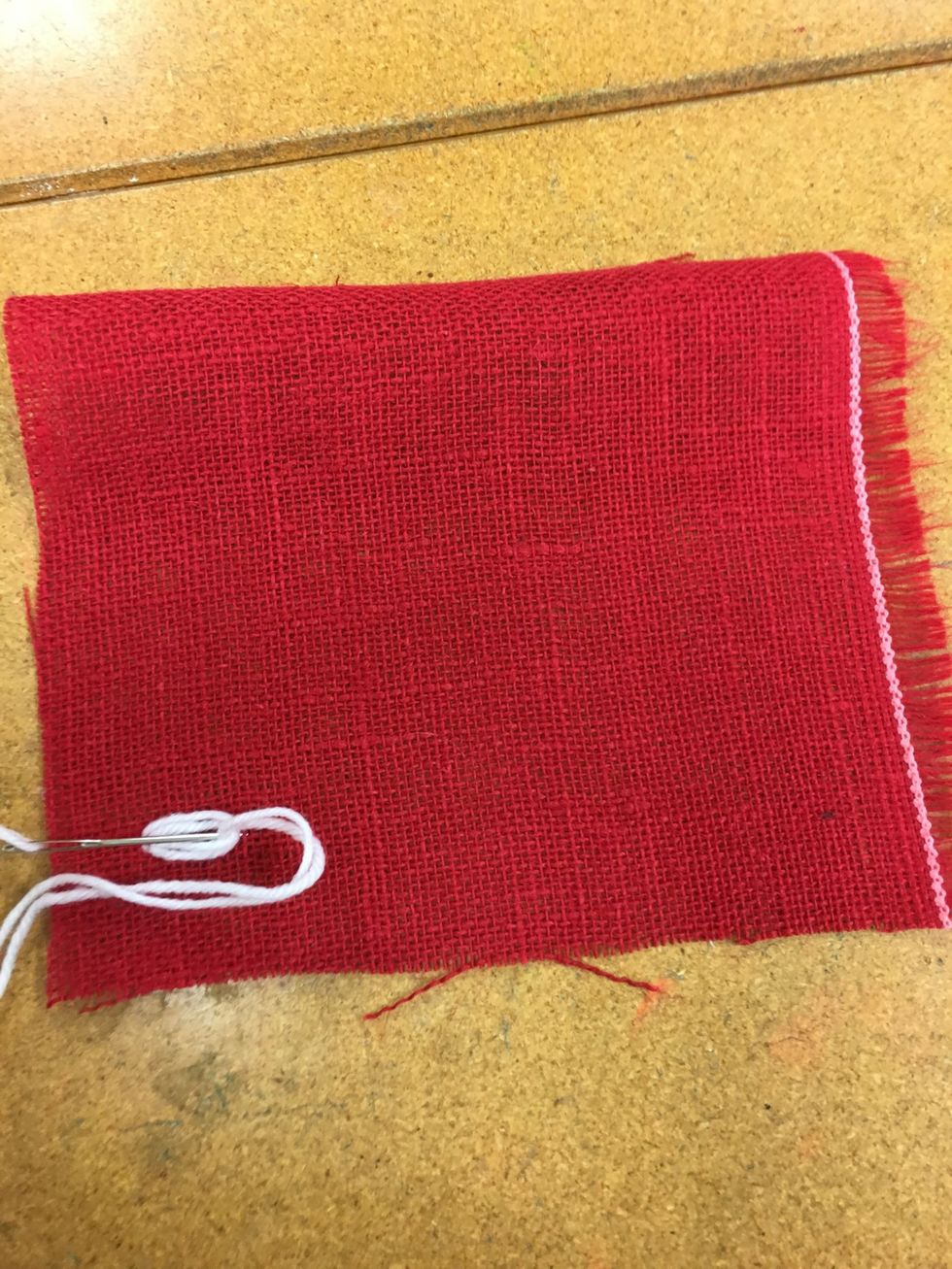 Put your needle down where you came up....