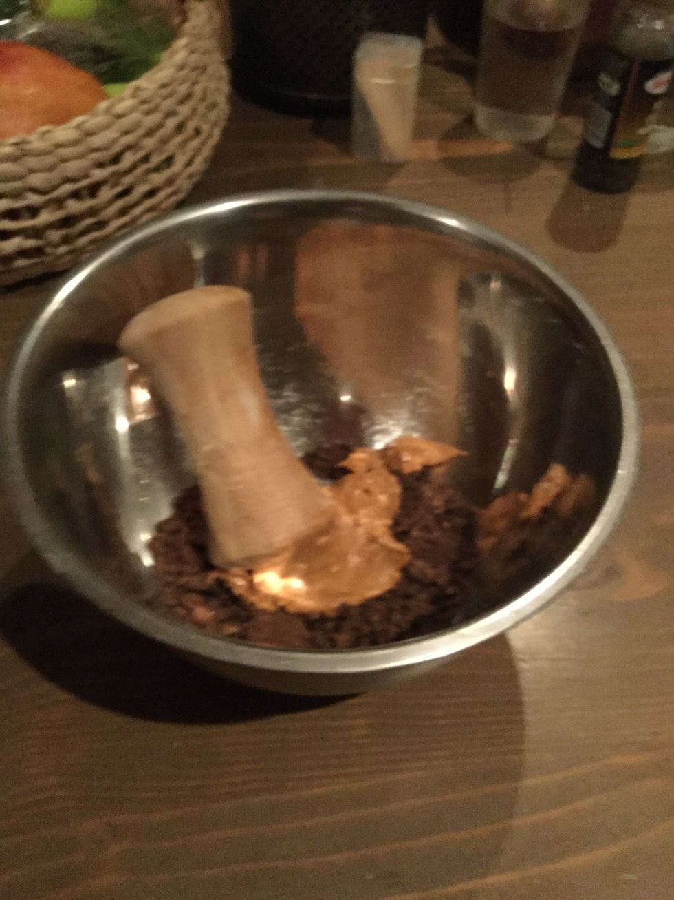 Put your Oreos in a bowl put the peanut butter in and mix it with what you want