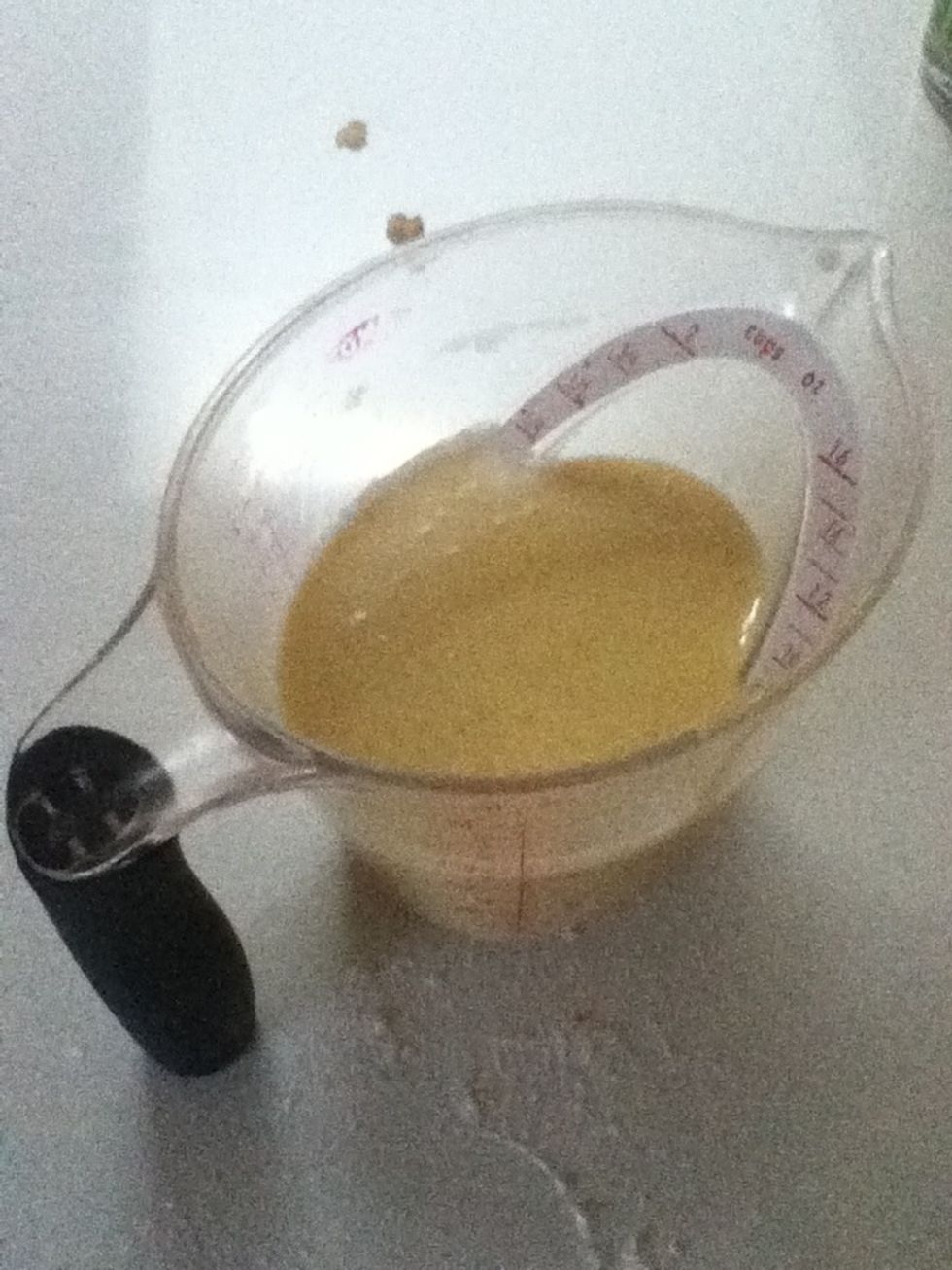 Put your pancake mix in an easy to pour thing