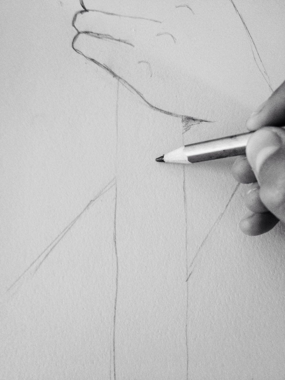 Put your pencil somewhere on the staff.