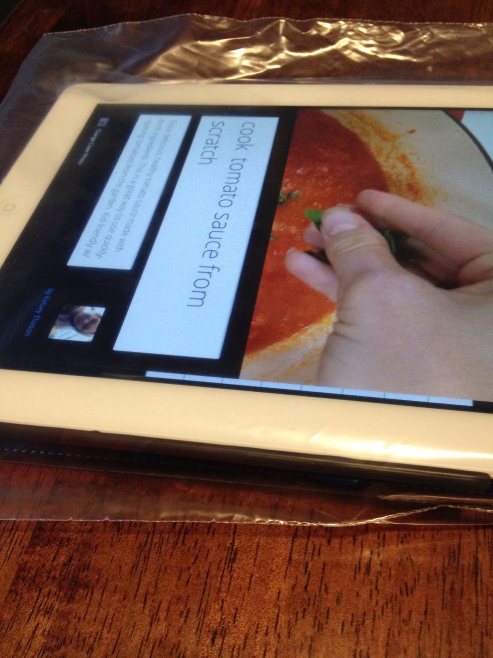 Put your phone or tablet in a ziplock Baggie, squeeze the air out and take a deep breath. Things are about to get messy. And freaking delicious.