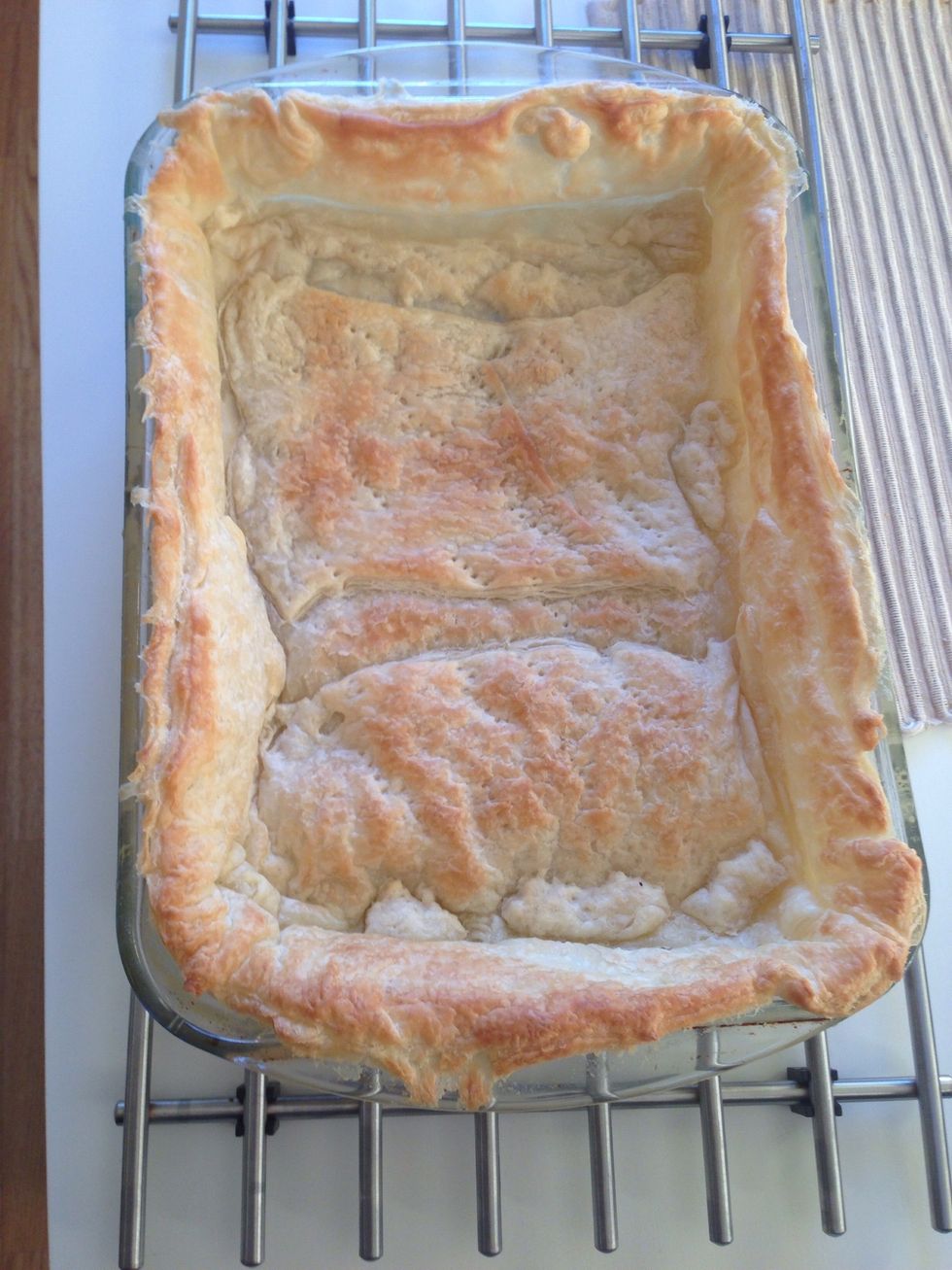 Put your pie crust to pre bake untill golden