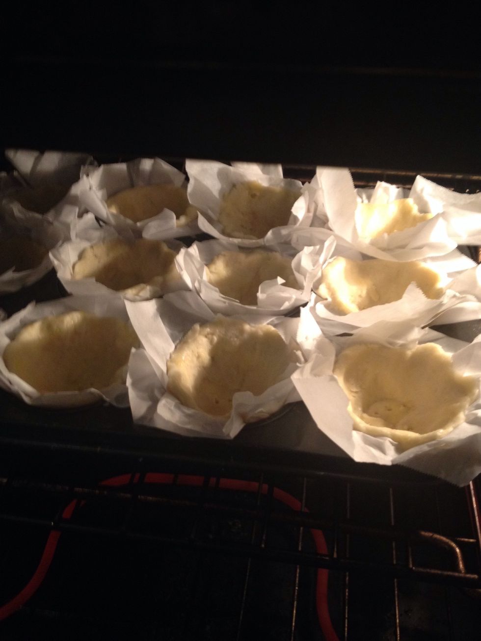 Put your pie shells into a 425F oven for 5 minutes to get the bottom a little crisp.