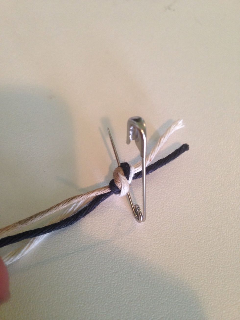 Put your pin inside the knot...